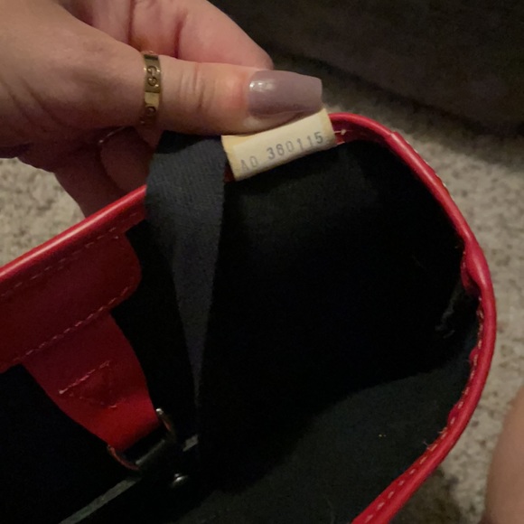 Dooney and Bourke denim and red satchel - Picture 9 of 9